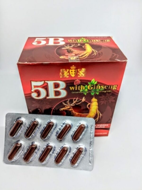 5B with Ginseng 1 vỉ x 10 viên nang mềm