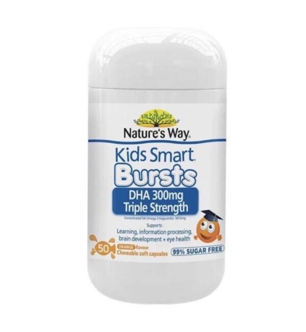 Viên nhai Nature's Way Kids Smart DHA 300mg cho bé từ 1 tuổi