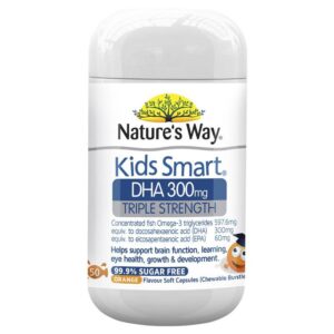 Viên nhai Nature's Way Kids Smart DHA 300mg cho bé từ 1 tuổi