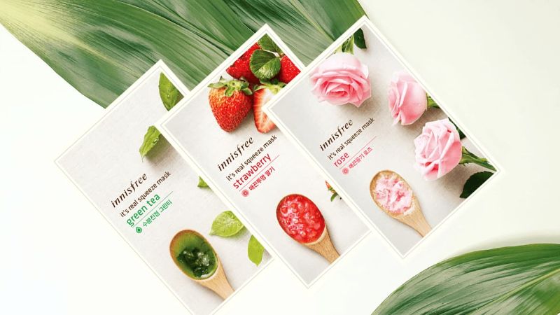 Mặt nạ Innisfree có nhiều loại sản phẩm khác nhau 