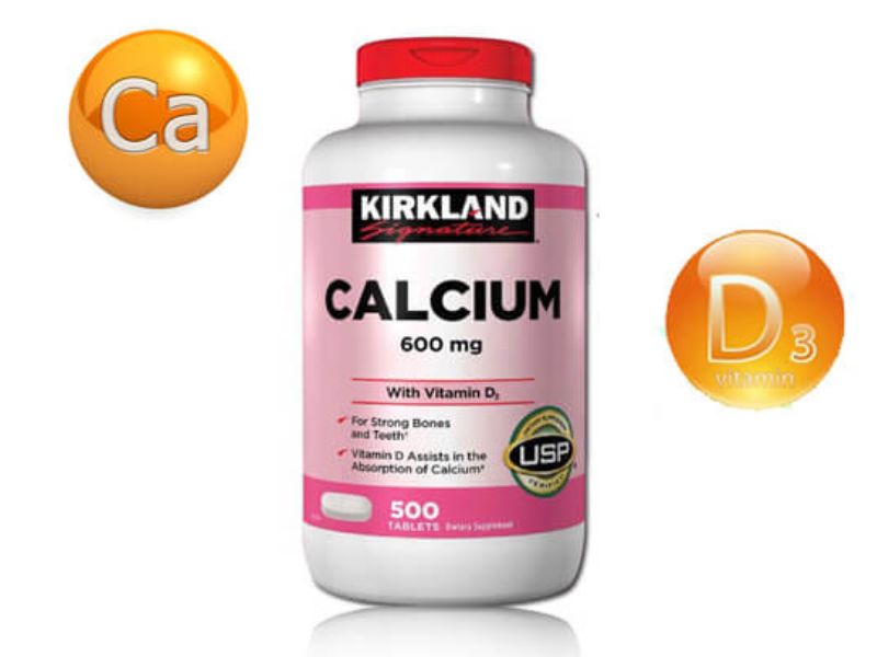 Viên uống Calcium 600mg D3 Kirkland