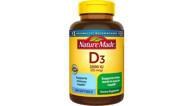 Viên uống Vitamin D31000IU Nature Made bổ sung vitamin D