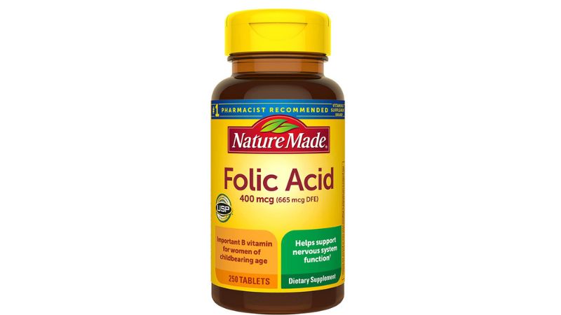 Axit Folic 400mcg Nature Made một lựa chọn tốt để bổ sung Axit Folic