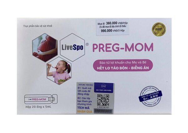 Bào tử lợi khuẩn cho mẹ và bé LiveSpo Preg-Mom