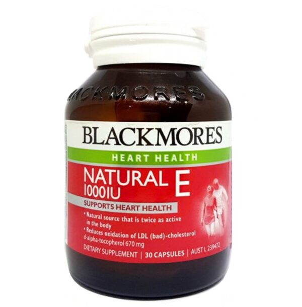 Blackmores Natural Vitamin E 1000IU 100 viên của Úc