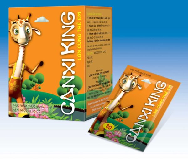 Canxi King bổ sung canxi, tăng trưởng chiều cao hộp 14 gói