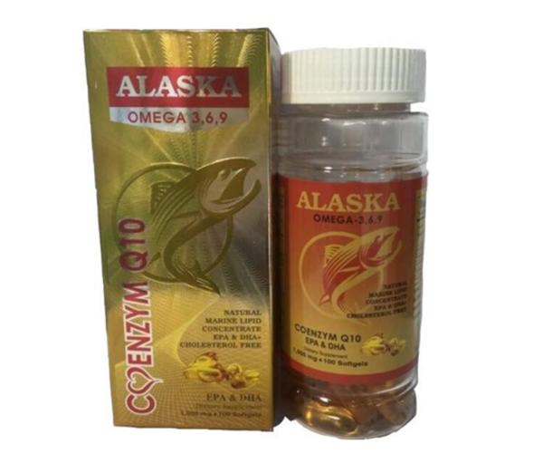 Dầu cá Alaska Omega 3-6-9 Coenzym Q10 lọ 100 viên