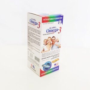 Dầu cá Alaska Omega- 3 with Coenzim Q10 hộp trắng gia đình