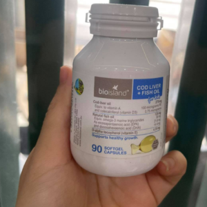 Dầu cá Cod Liver Fish Oil Bio Island hộp 90 viên của Úc