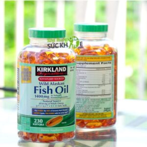 Dầu cá Kirkland Wild Alaskan Fish Oil 1400mg hỗ trợ tim mạch