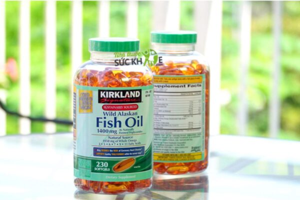 Dầu cá Kirkland Wild Alaskan Fish Oil 1400mg hỗ trợ tim mạch