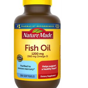 Dầu cá Nature Made Fish Oil Omega 3 1200mg hộp 200 viên