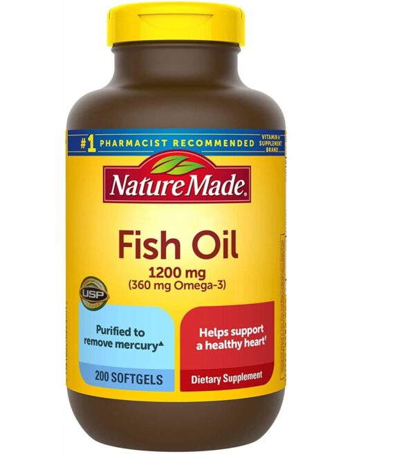 Dầu cá Nature Made Fish Oil Omega 3 1200mg hộp 200 viên