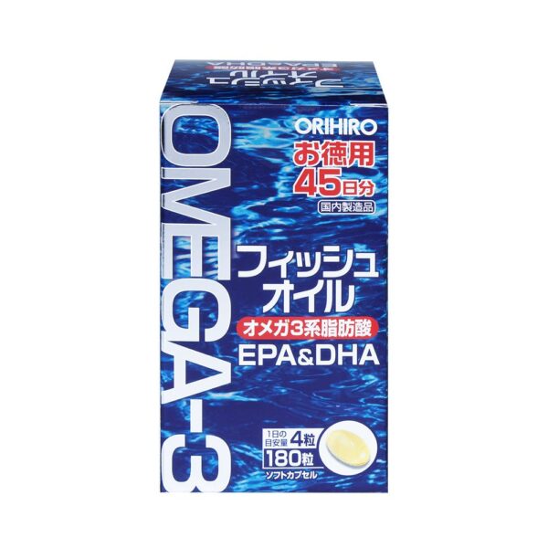 Dầu cá Omega 3 Orihiro 180 viên Nhật Bản