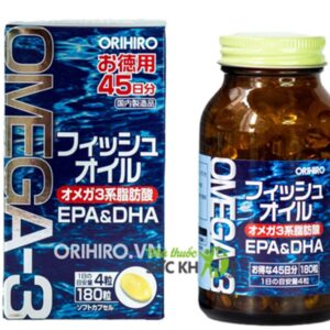 Dầu cá Omega 3 Orihiro 180 viên Nhật Bản