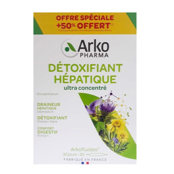 Dung dịch uống Arkopharma Détoxifiant Hépatique của Pháp