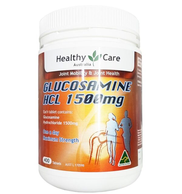 Glucosamine HCL 1500mg Healthy Care 400 viên của Úc