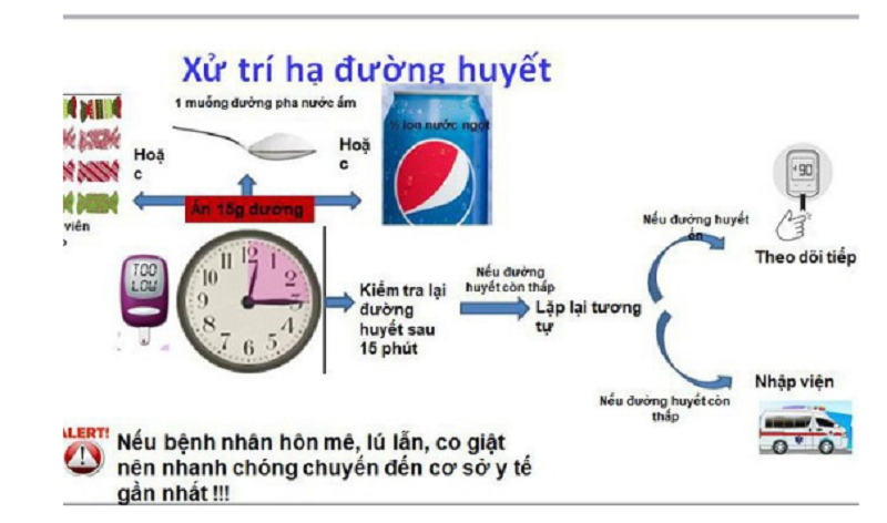 Hướng dẫn xử trí với hạ đường huyết