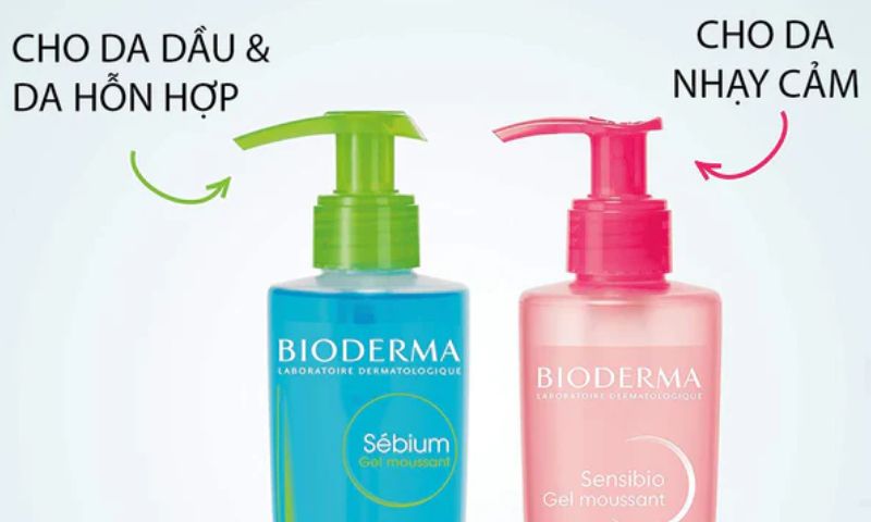 Hai dòng gel rửa mặt của thương hiệu Bioderma