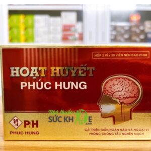 Hoạt huyết thông mạch Phúc Hưng 2 vỉ x 20 viên nén bao đường