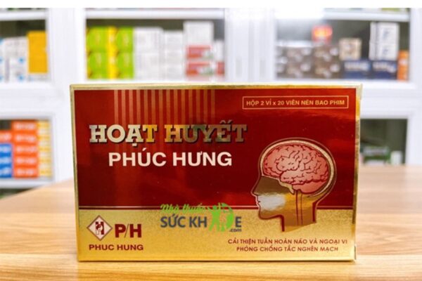 Hoạt huyết thông mạch Phúc Hưng 2 vỉ x 20 viên nén bao đường