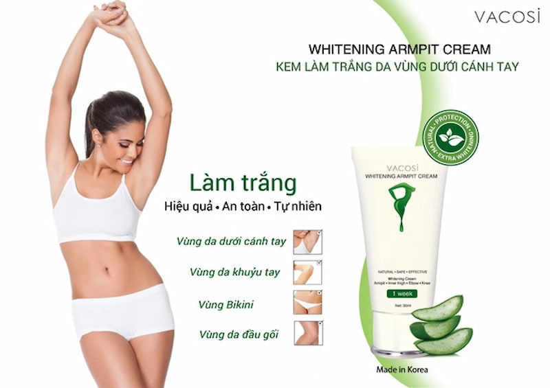 Armpit Whitening Cream giúp da nách trắng sáng