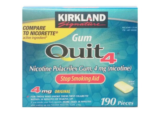 Kẹo cai thuốc lá Kirkland Gum Quit 4 chính hãng Mỹ