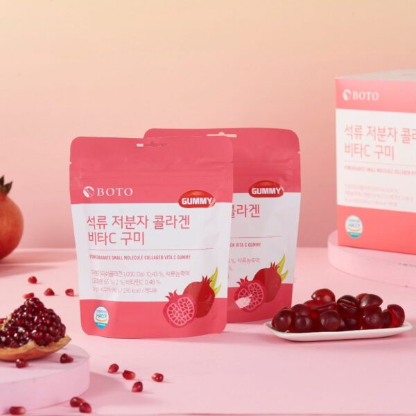 Kẹo dẻo collagen lựu đỏ BOTO Pomegranate Collagen Vita C