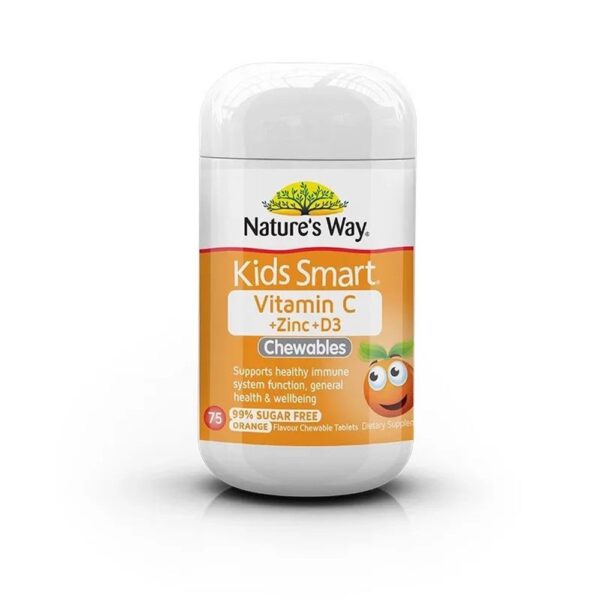 Viên nhai cho bé Nature’s Way Kids Smart Vitamin C + Zinc + D3