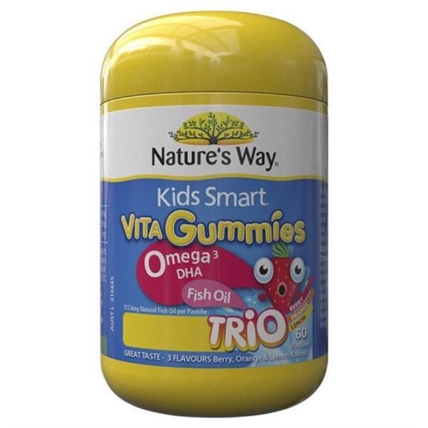 Kẹo dẻo Nature's Way Kids Smart Trio giúp bổ sung Omega-3, DHA cho bé