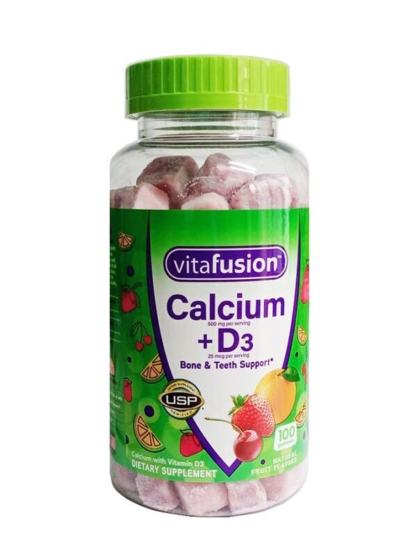 Kẹo Dẻo Vitafusion Hỗ Trợ Bổ Sung Calcium + D3 500mg