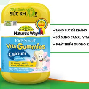 Kẹo Nature Way Kisd Mart Bổ Sung Canxi + Vitamin D Cho Trẻ 60 Viên