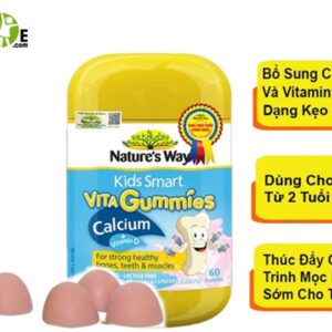 Kẹo Nature Way Kisd Mart Bổ Sung Canxi + Vitamin D Cho Trẻ 60 Viên