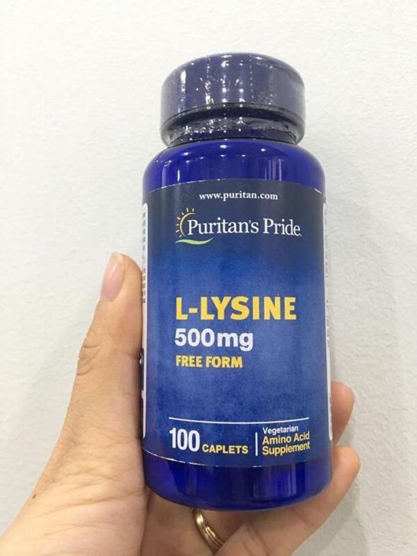 Viên uống L-Lysine Puritan's Pride 500mg của Mỹ