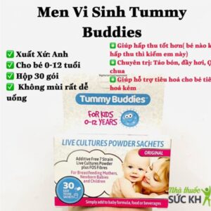 Men vi sinh Tummy Buddies của Anh cho trẻ từ sơ sinh