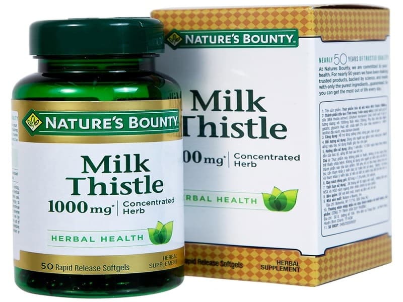 Viên uống Milk Thistle có nguồn gốc từ Hoa Kỳ