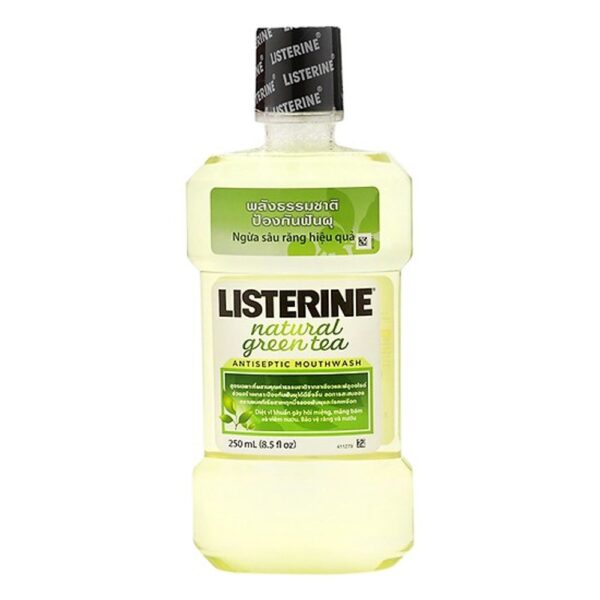 Nước súc miệng Listerine trà xanh natural green tea