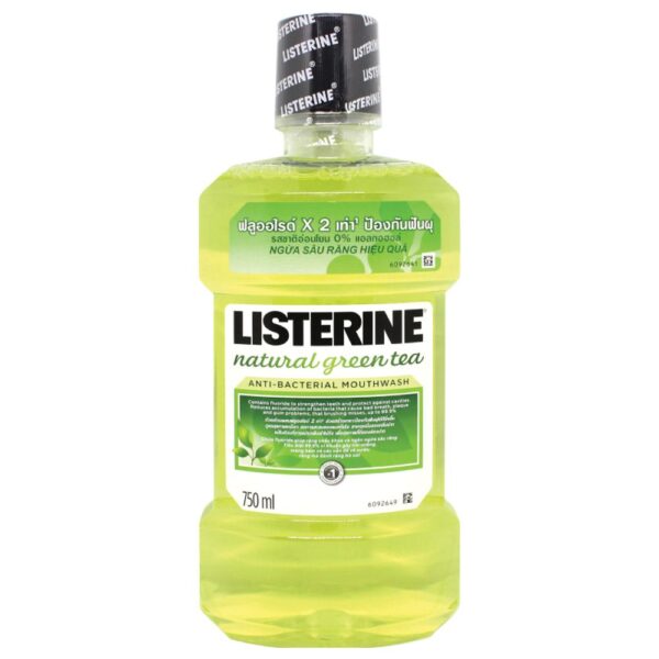 Nước súc miệng Listerine trà xanh natural green tea