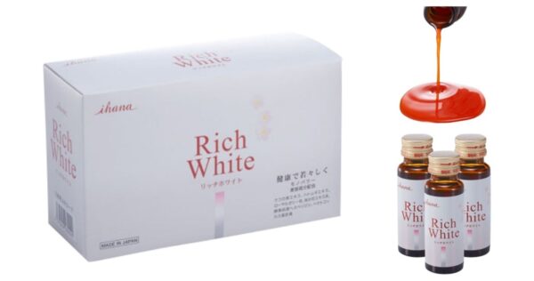 Nước uống trắng da Collagen Rich White của Nhật