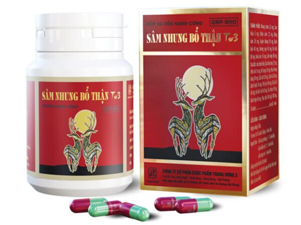 Sâm nhung bổ thận TW3 lọ 30 viên