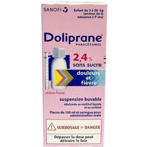 Siro Doliprane 100ml Cho Bé từ Sơ Sinh Đến 9 Tuổi Của Pháp