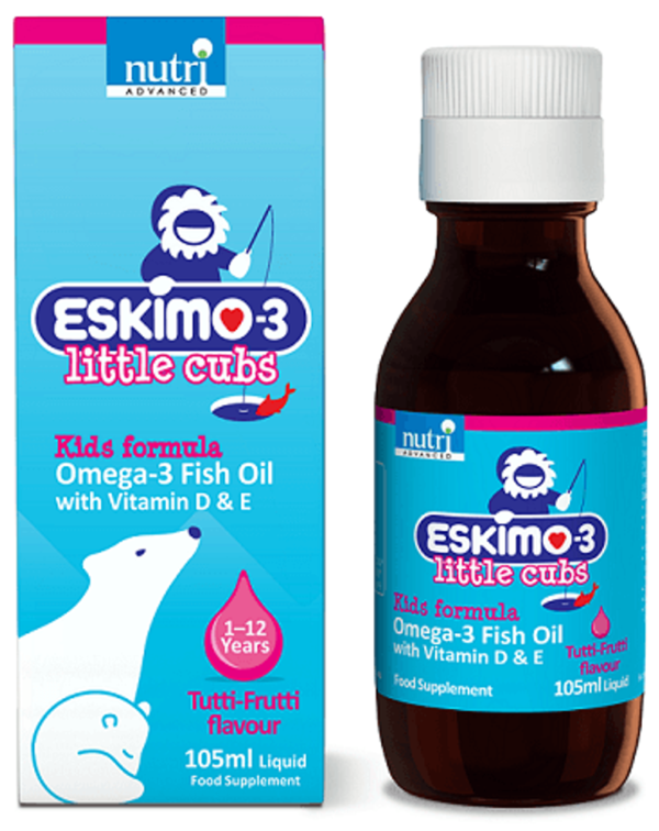 Dầu Cá Eskimo 3 Little Cubs Fish Oil + Vitamin D & E