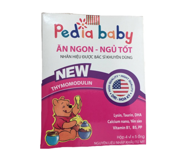 Siro Pedia Baby ăn ngon ngủ tốt hộp 4 vỉ x 5 ống