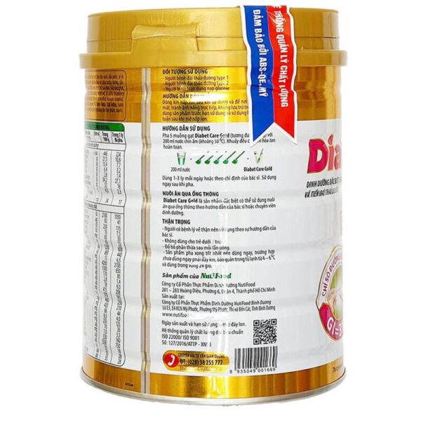 Sữa bột dinh dưỡng DiabetCare Gold NutiFood