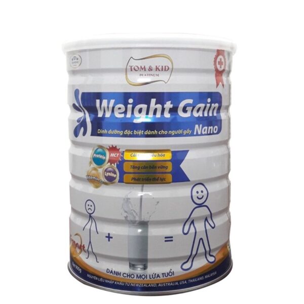 Sữa bột Tom & Kid Platinum Weight Gain Nano hỗ trợ tăng cân