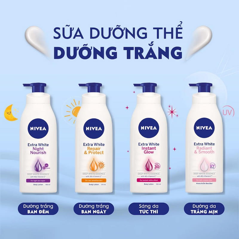 Sữa dưỡng da của nhà Nivea có hiệu quả rõ rệt