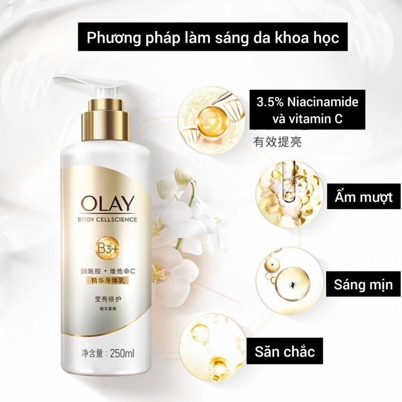 Olay B3 Retinol Body giúp bật tông chỉ sau 1 tháng sử dụng