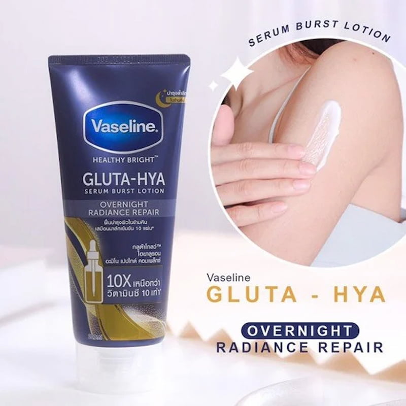 Vaseline Gluta Hya Overnight thẩm thấu vào da nhanh chóng