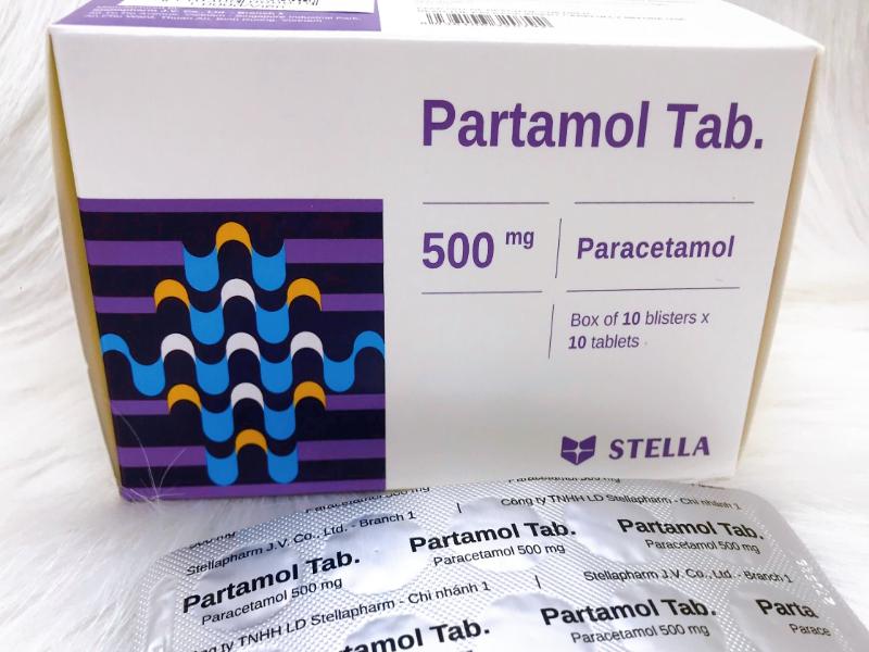 Partamol 500mg có công dụng hạ sốt nhanh chóng