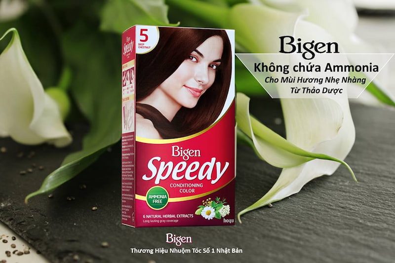 Thuốc nhuộm Bigen Speedy Conditioning Color giúp lên màu chuẩn